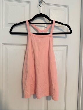 Fabletics Light Pink Racerback Tank Top